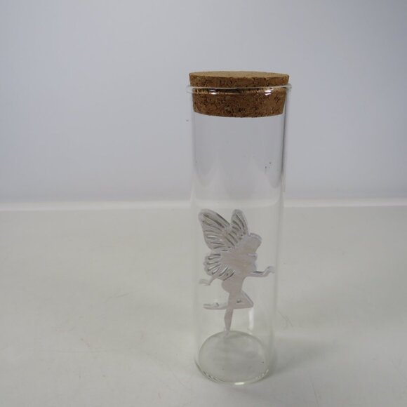 Fairy in a bottle READY TO CRAFT Glass Jar with Cork Wood Laser Cut Fairy - Picture 1 of 10